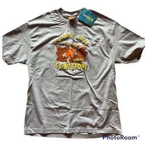 Vintage Flintstones Twinkle Toes Grey Crew Neck Shirt Size L/XL NWT​​​​​​